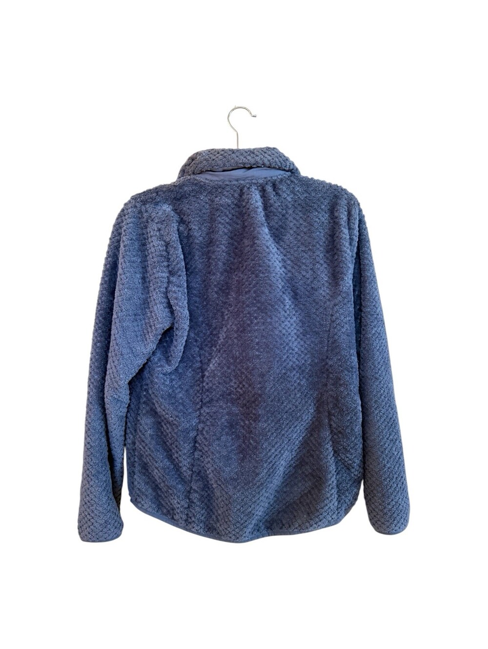Eddie Bauer Women's Blue Fleece 1/4 Snap Mock Neck Pullover Sweatshirt S - Picture 3 of 5